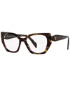 Prada Pr 18wv Women's Irregular Eyeglasses In Tortoise