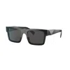 Prada Pr 19ws 1ab5s0 52mm Unisex Rectangle Sunglasses In Black