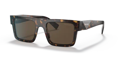 Pre-owned Prada Pr 19ws 2au8c1 Havana Brown Men's 52 Mm Sunglasses
