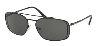 Pre-owned Prada Pr 19ws Black/dark Grey (1ab-5s0) Sunglasses In Gray