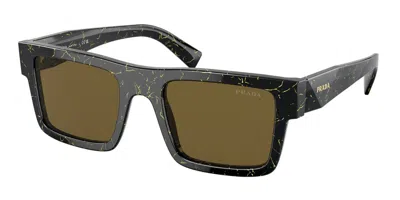 Prada Pr 19wsf Asian Fit 19d01t Men's Sunglasses Black Size 52