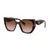 Prada Pr 19zs 2au6s1 55mm Womens Butterfly Sunglasses In Brown
