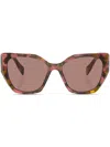Prada Pr 19zs Overvsize Frame Sunglasses In Brown