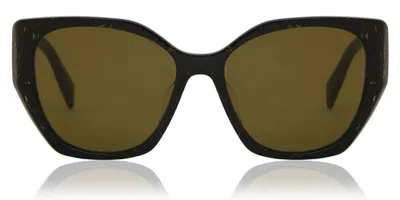 Prada Pr 19zsf Asian Fit 19d01t Women's Sunglasses Black Size 56