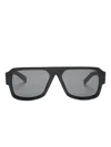 Prada Square Acetate Sunglasses In Black