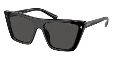 Prada Pr 21zsf Asian Fit 1ab5s0 Women's Sunglasses Black Size 56