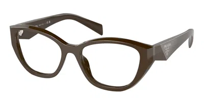 Prada Pr 21zv Women's Glasses, Brown, Size 53