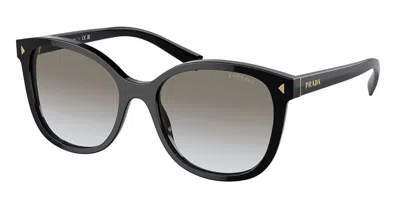 Prada Pr 22zsf Asian Fit 1ab0a7 Women's Sunglasses Black Size 55