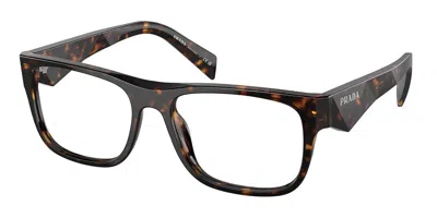 Prada Pr 22zvf Asian Fit Men's Glasses, Tortoiseshell, Size 56 In Black