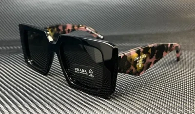 Pre-owned Prada Pr 23ys 1ab5s0 Black Grey Women's 51 Mm Sunglasses In Gray