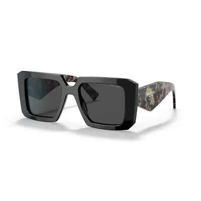 Pre-owned Prada Pr 23ys 1ab5s0 Black Havana Dark Grey Lens Women Sunglasses Authentic In Gray