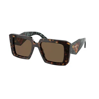 Pre-owned Prada Pr 23ys 2au06b Tortoise -dark Brown Women's Sunglasses 51mm Authentic
