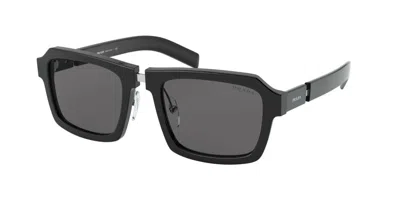Pre-owned Prada Pr 23ys Black/dark Grey (1ab5s0) Sunglasses In Gray