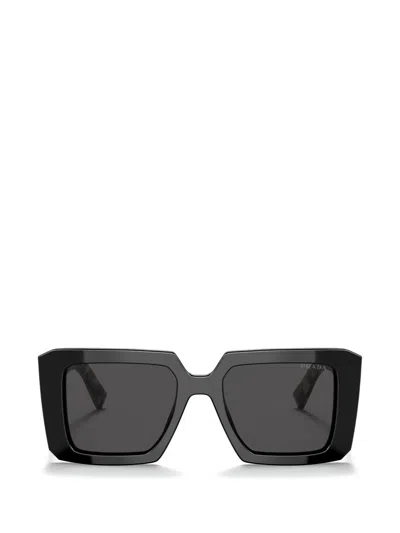 Prada Symbole Oversized Square-frame Sunglasses In Black