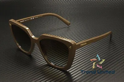 Pre-owned Prada Pr 23zs 11j6e1 Loden Polar Brown Gradient Polarized 54mm Womens Sunglasses