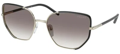 Pre-owned Prada Pr 23zs Black/grey Shaded Polarized (1ab-5w1) Sunglasses