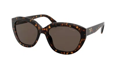 Pre-owned Prada Pr 25ys Black/dark Grey (1ab-5s0) Sunglasses In Gray