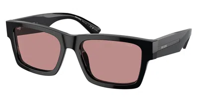 Prada Pr 25zsf Asian Fit Polarized 1ab05z Men's Sunglasses Black Size 56