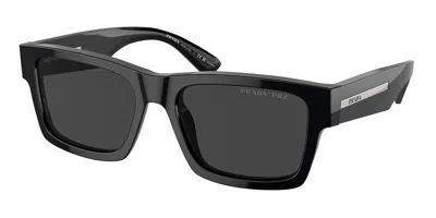Prada Pr 25zsf Asian Fit Polarized 1ab08g Men's Sunglasses Black Size 56
