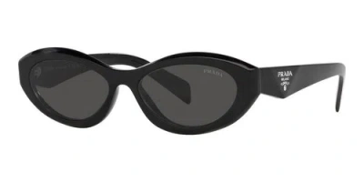 Pre-owned Prada Pr 26zs 16k08z Black Dark Grey Women Sunglasses Authentic In Gray