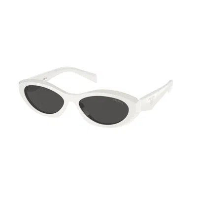 Pre-owned Prada Pr 26zs 17k08z Talc -dark Grey Lens Women Sunglasses 55mm Authentic In Gray