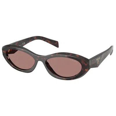 Prada Pr 26zs 17n60b 55mm Womens Oval Sunglasses In Multi