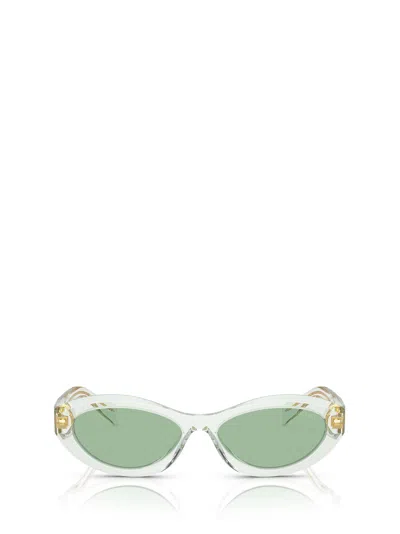 Prada Pr 26zs Transparent Mint Sunglasses In Crl