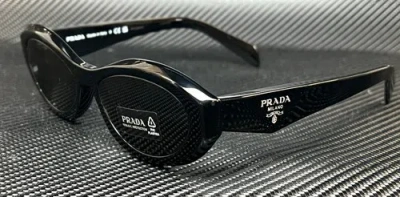 Pre-owned Prada Pr 26zsf 16k08z Black Dark Grey Women's 56 Mm Sunglasses In Gray