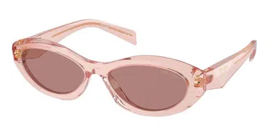Prada Pr 26zsf Asian Fit 19q10d Women's Sunglasses Pink Size 56