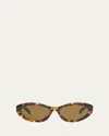 Prada Catwalk Cat-eye Acetate Sunglasses In Brown