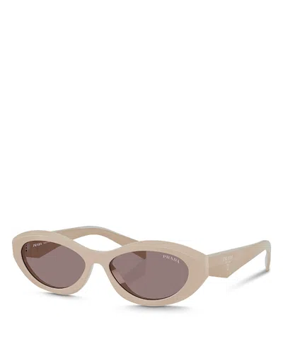 Prada Pr 26zsf Oval Sunglasses, 56mm In Purple