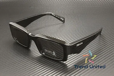 Pre-owned Prada Pr 27zs 16k08z Black Dark Grey 54 Mm Men's Sunglasses In Gray