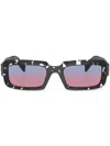 Prada 55mm Irregular Sunglasses In 黑色
