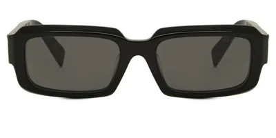 Prada Pr 27zsf Asian Fit 16k08z Men's Sunglasses Black Size 55