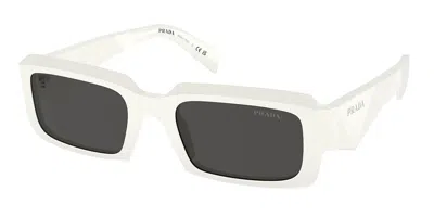 Prada Pr 27zsf Asian Fit 17k08z Men's Sunglasses White Size 55 In Multi