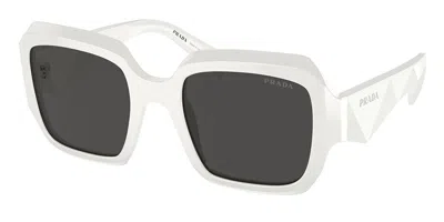 Prada Pr 28zsf Asian Fit 17k08z Women's Sunglasses White Size 54 In Transparent