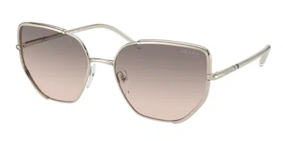 Prada Pr 50ws Zvn4k0 Women's Sunglasses Gold Size 58 In Silver