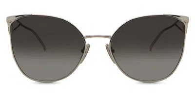 Prada Pr 50zs 1bc09s Women's Sunglasses Silver Size 59 In Brown