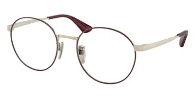 Prada Pr 50zvd Asian Fit 09p1o1 Women's Glasses Burgundy Size 51 - Free Lenses - Blue Light Block Availabl In Brown