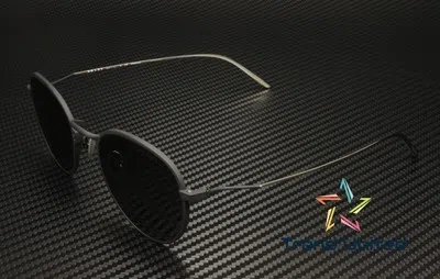 Pre-owned Prada Pr 53ws 04q5s0 Matte Black Dark Grey 50 Mm Men's Sunglasses In Gray