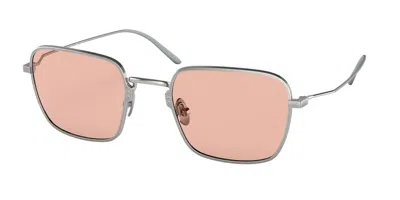 Prada Pr 54ws 05q03f Occhiali Da Sole Argentati Per Donna In Pink