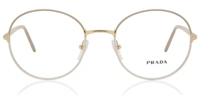 Prada Pr 55wv 06i1o1 Occhiali Da Vista Marroni Per Donna (solo Montatura) In Gold