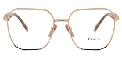 Prada Pr 56zv Asian Fit Svf1o1 Women's Glasses Rose-gold Size 53 - Free Lenses - Blue Light Block Availabl