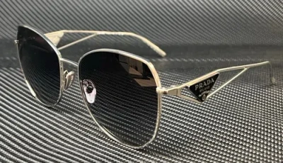 Pre-owned Prada Pr 57ys 1bc5d1 Silver Grey Gradient Women's 57 Mm Sunglasses In Gray