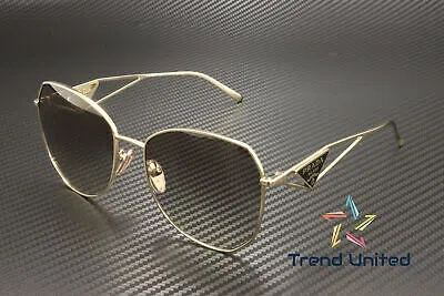 Pre-owned Prada Pr 57ys Zvn0a7 Pale Gold Grey Gradient 57 Mm Women's Sunglasses