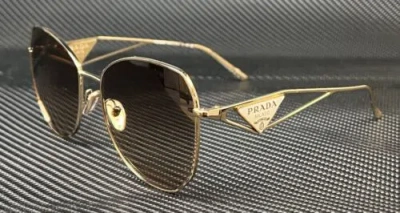 Pre-owned Prada Pr 57ys Zvn3d0 Pale Gold Brown Women's 57 Mm Sunglasses