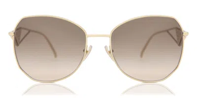 Prada Pr 57ys Zvn3d0 Women's Sunglasses Gold Size 57 In Brown