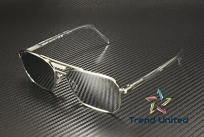 Pre-owned Prada Pr 58ys 1bc02r Silver Blue Mirror Silver 80 57 Mm Men's Sunglasses