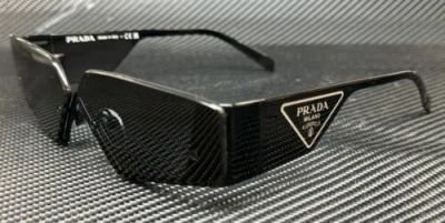 Pre-owned Prada Pr 58zs 1ab06l Black Grey Metal Men's 70 Mm Sunglasses In Gray