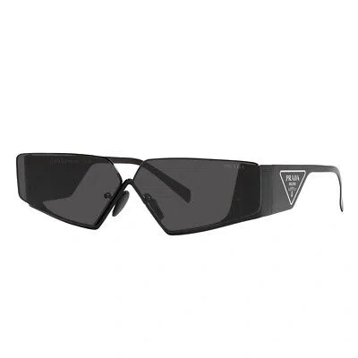 Pre-owned Prada Pr 58zs 1ab06l Black Metal Fashion Sunglasses Grey Lens In Gray